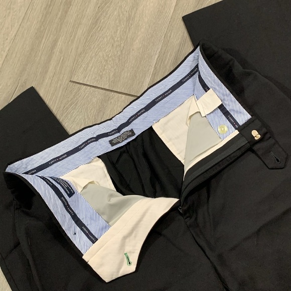 Tommy Hilfiger 100% Wool Flat Front Black Slacks       size 36 - Picture 8 of 10